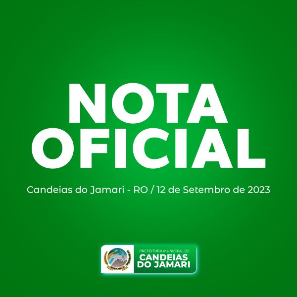 NOTA OFICIAL - 12 DE SETEMBRO DE 2023