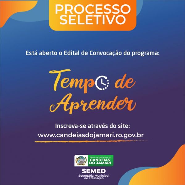 Processo Seletivo 2022 - Tempo de Aprender