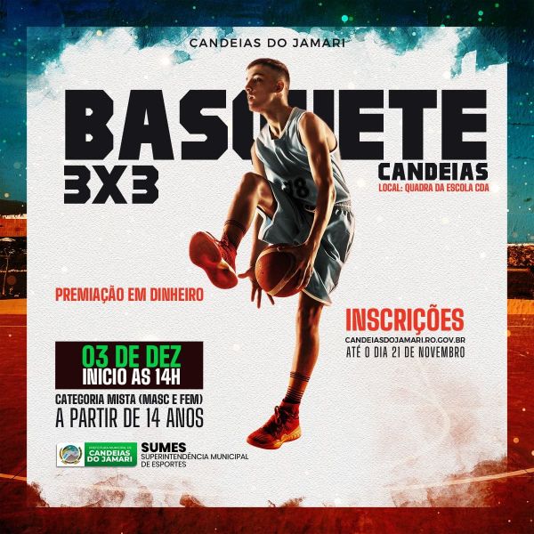 Inscrições abertas para o Torneio de Basquete 3×3 em Candeias