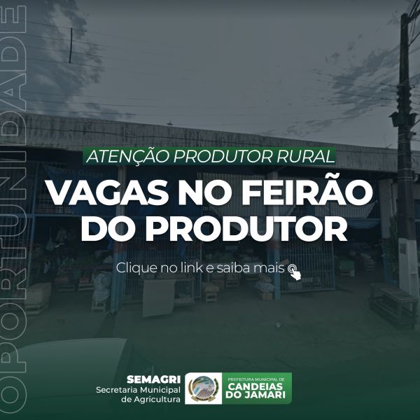 Prefeitura disponibiliza vagas remanescentes no Feirão do Produtor
