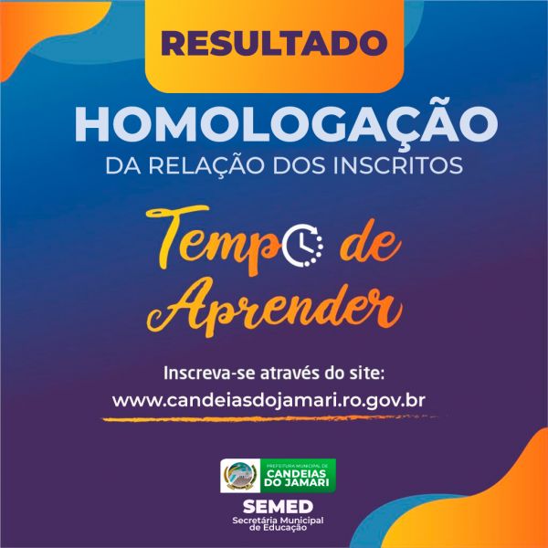 Homologação da relação dos inscritos