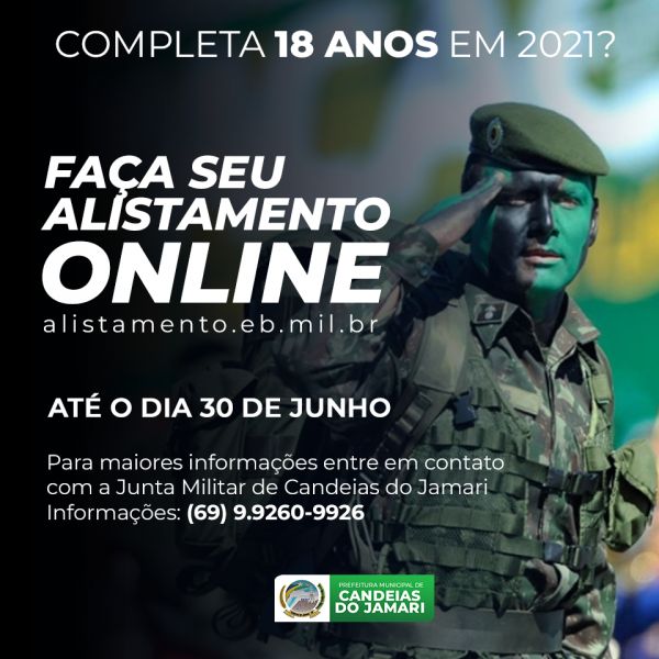 Inscrições para alistamento militar estão abertas