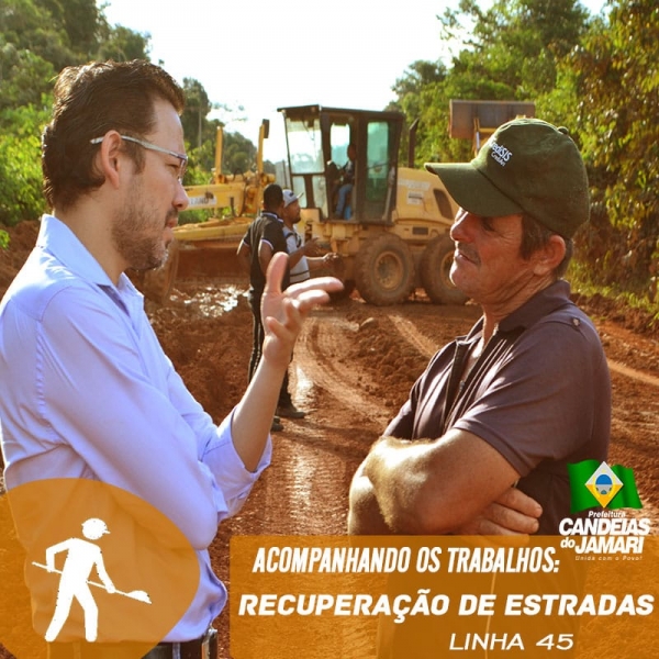 Prefeito visita obras de recuperação da linha 45