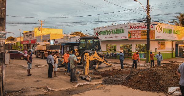 Obras para implantação de manilhas