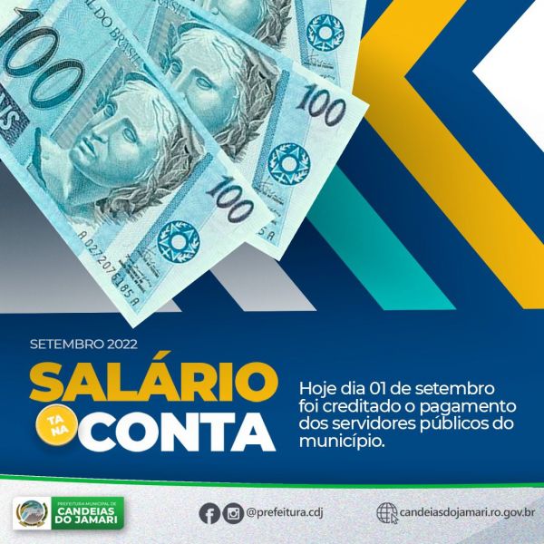 Pagamento do servidor público está na conta
