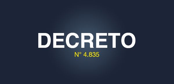 DECRETO Nº 4.835 DE 29 DE ABRIL DE 2020