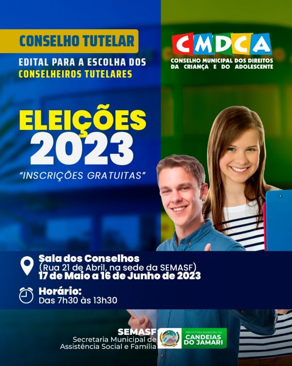 Prefeitura lança edital para eleição do Conselho Tutelar 2023