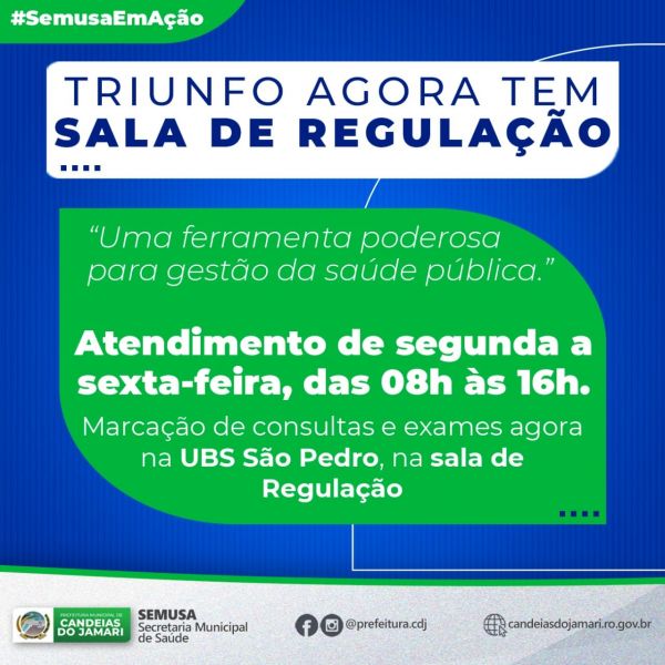 Semusa inaugura Sala de Regulação em Triunfo