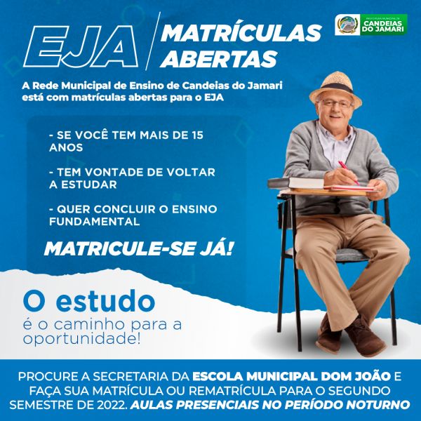 Educação de Jovens e Adultos é oferecida na Escola Municipal Dom João Batista Costa