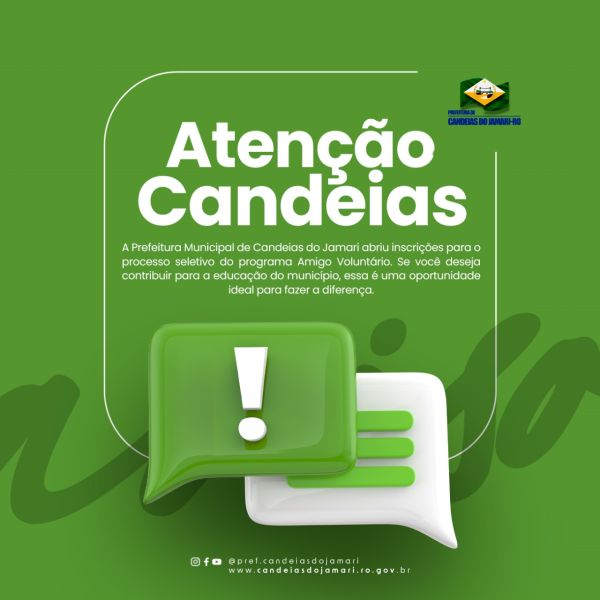 Seja um Amigo Voluntário e Ajude a Transformar a Educação em Candeias do Jamari!