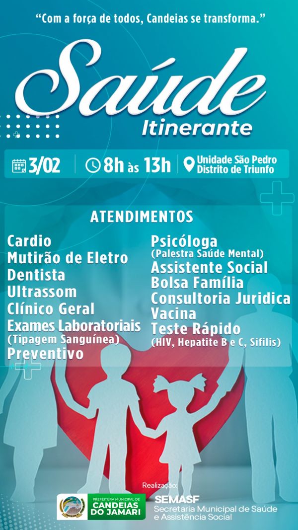 SEMUSA Promove o Programa &#039;Saúde Itinerante&#039; em Triunfo